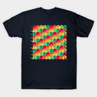 Ghost Tessellation Pattern (Retro Color) T-Shirt